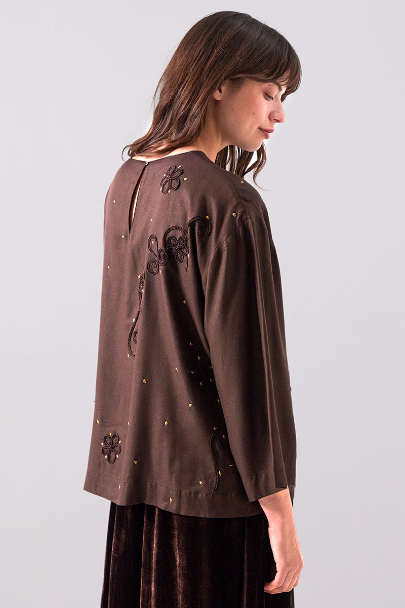 Stieve Velvet Embellished Top