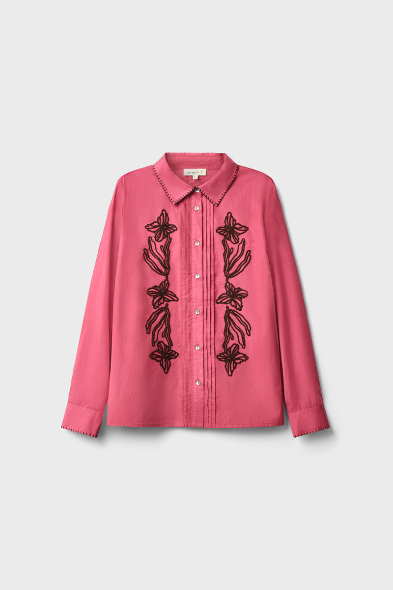 Sumeera Embroidered Cotton Shirt