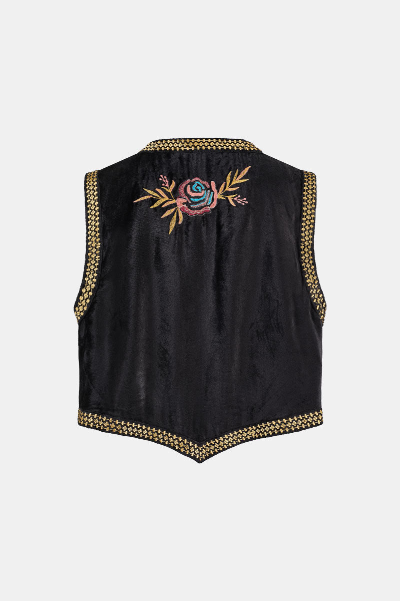 Talia Floral Embroidered Gilet