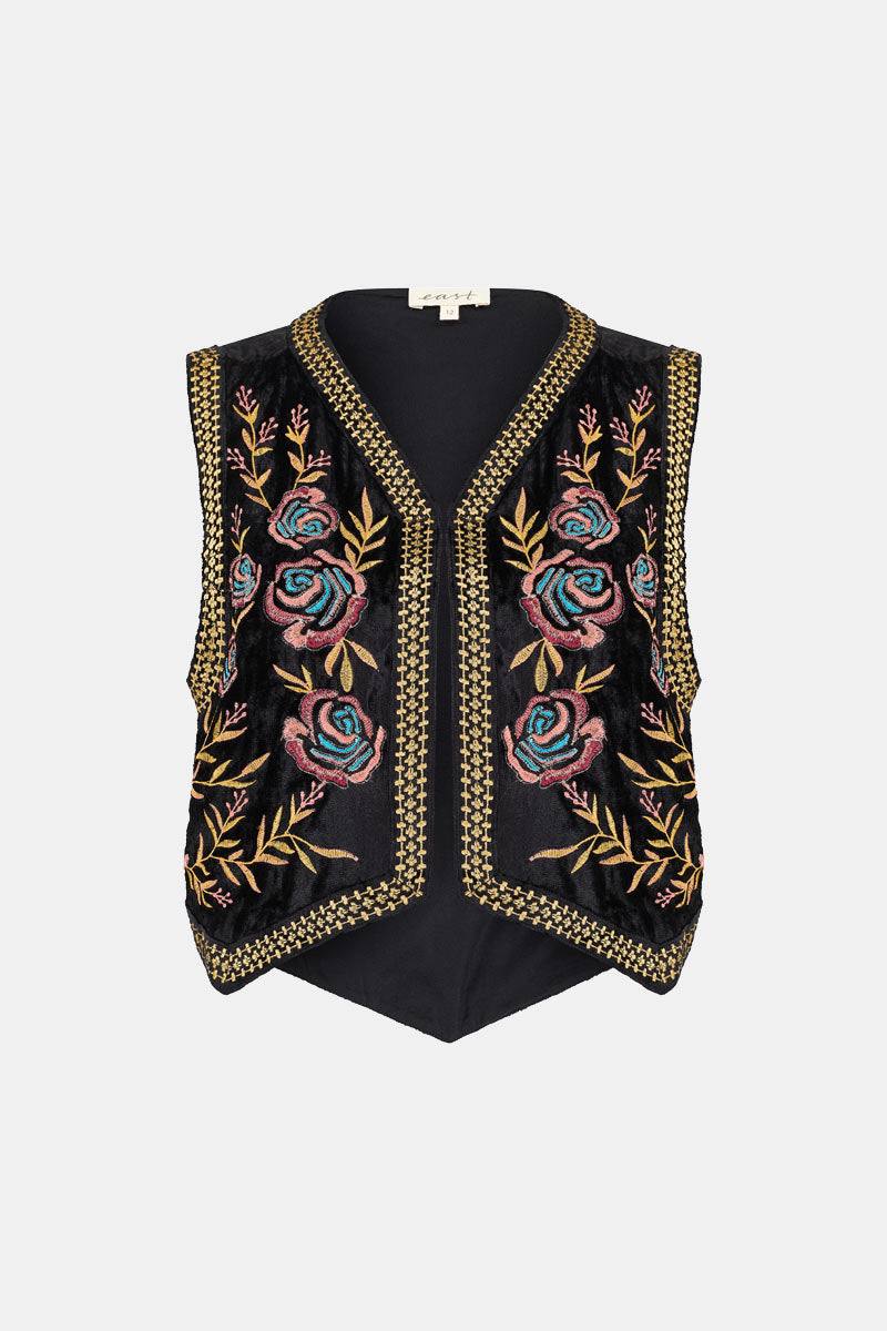 Talia Floral Embroidered Gilet