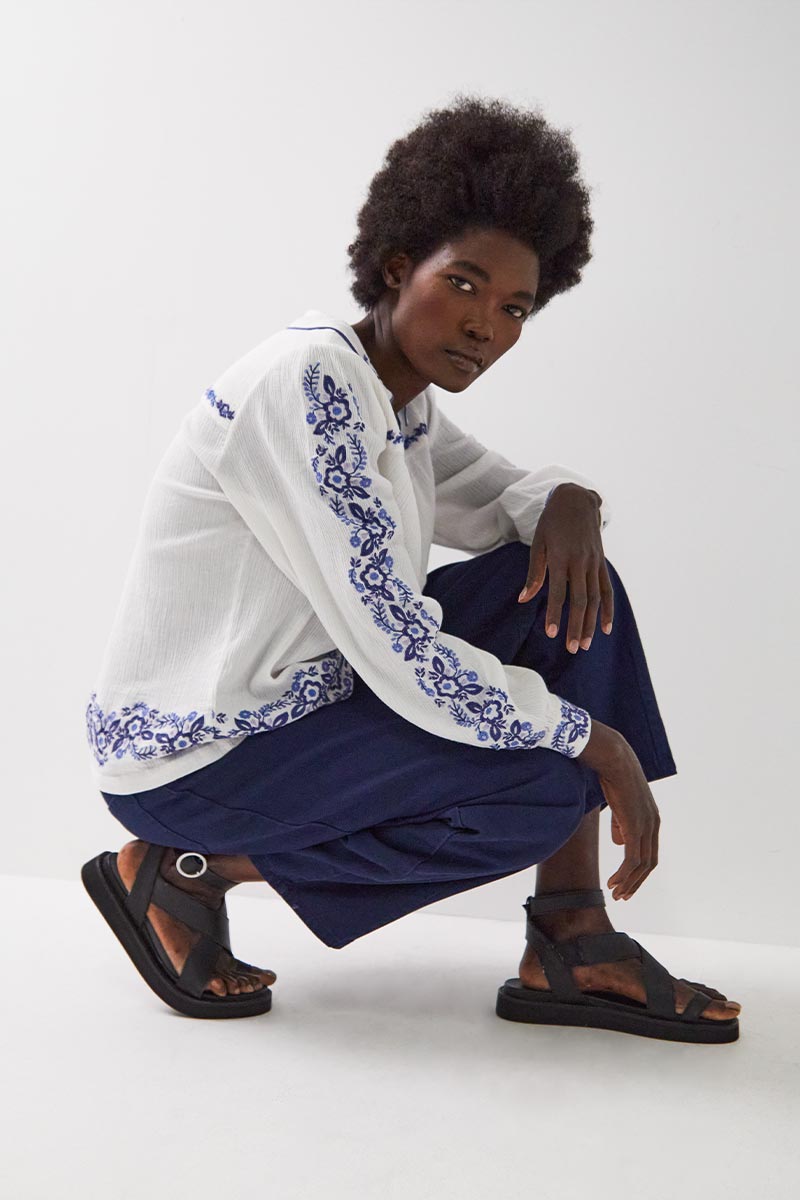 Tamara Embroidered Cotton Top