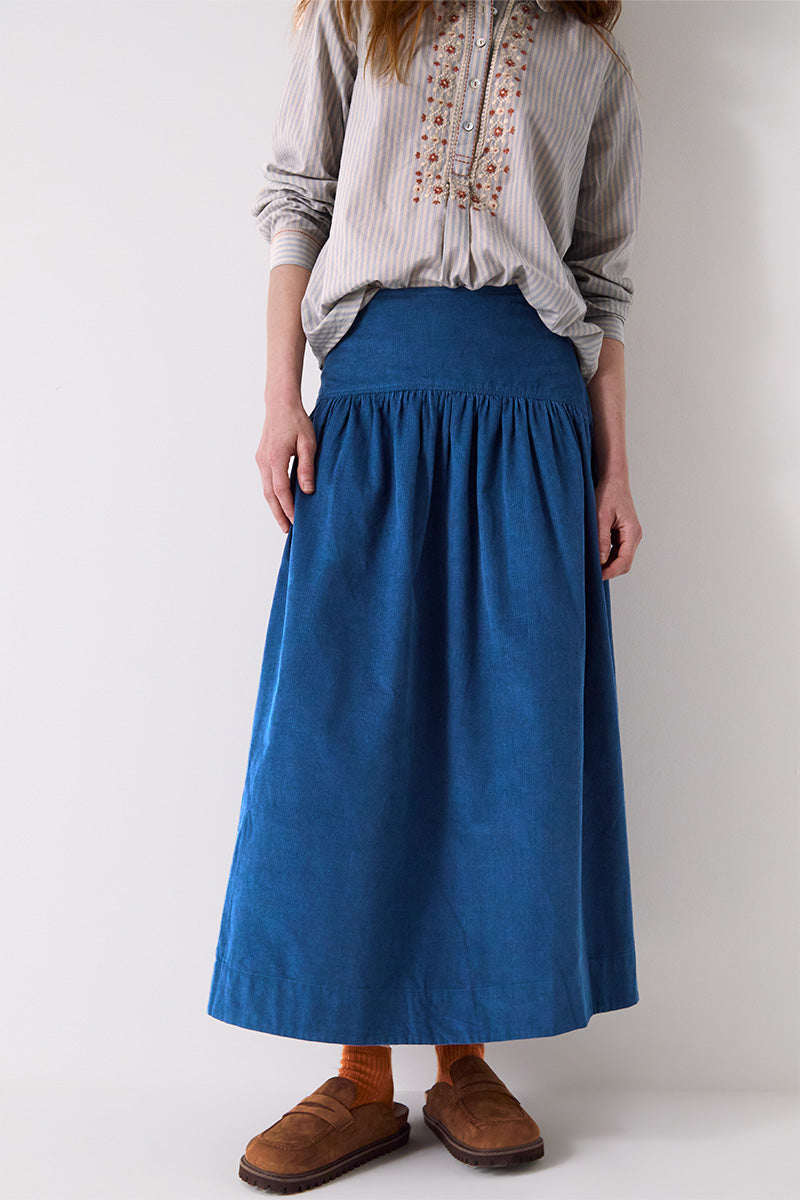 Tiya Cord Midi Skirt