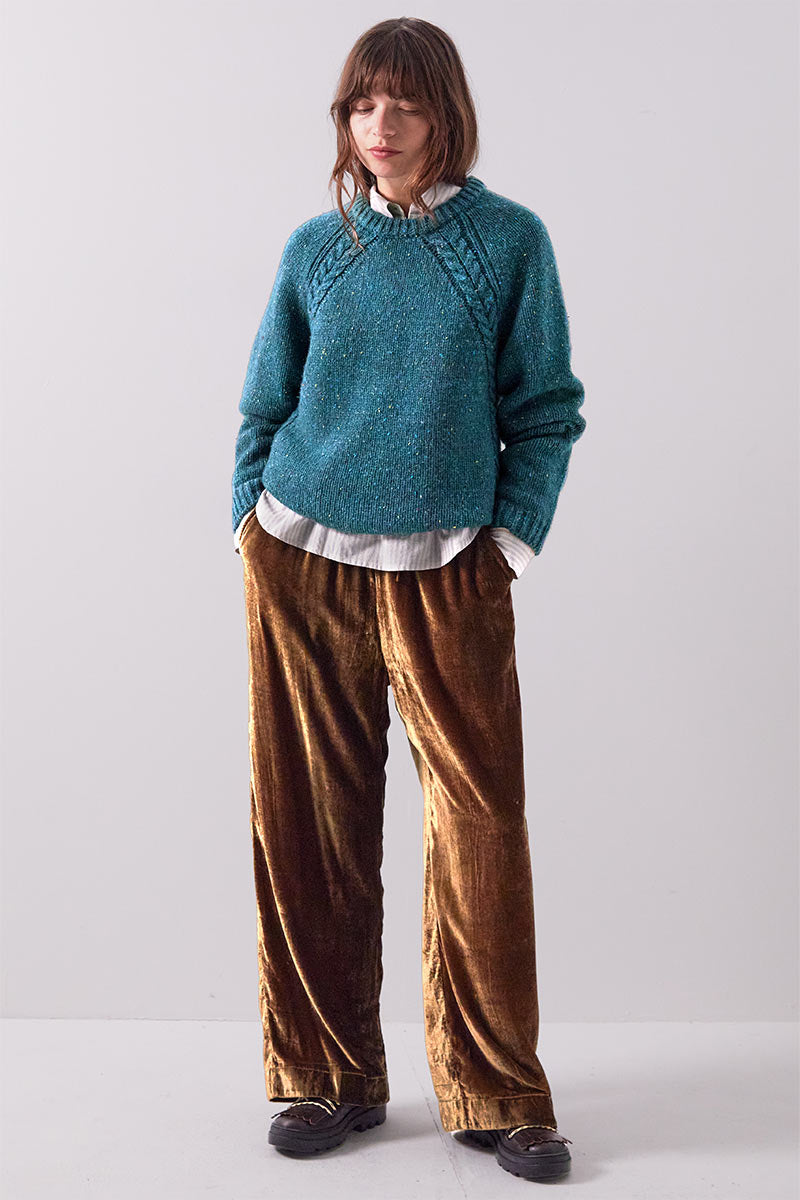 Rumi Velvet Straight Leg Trousers