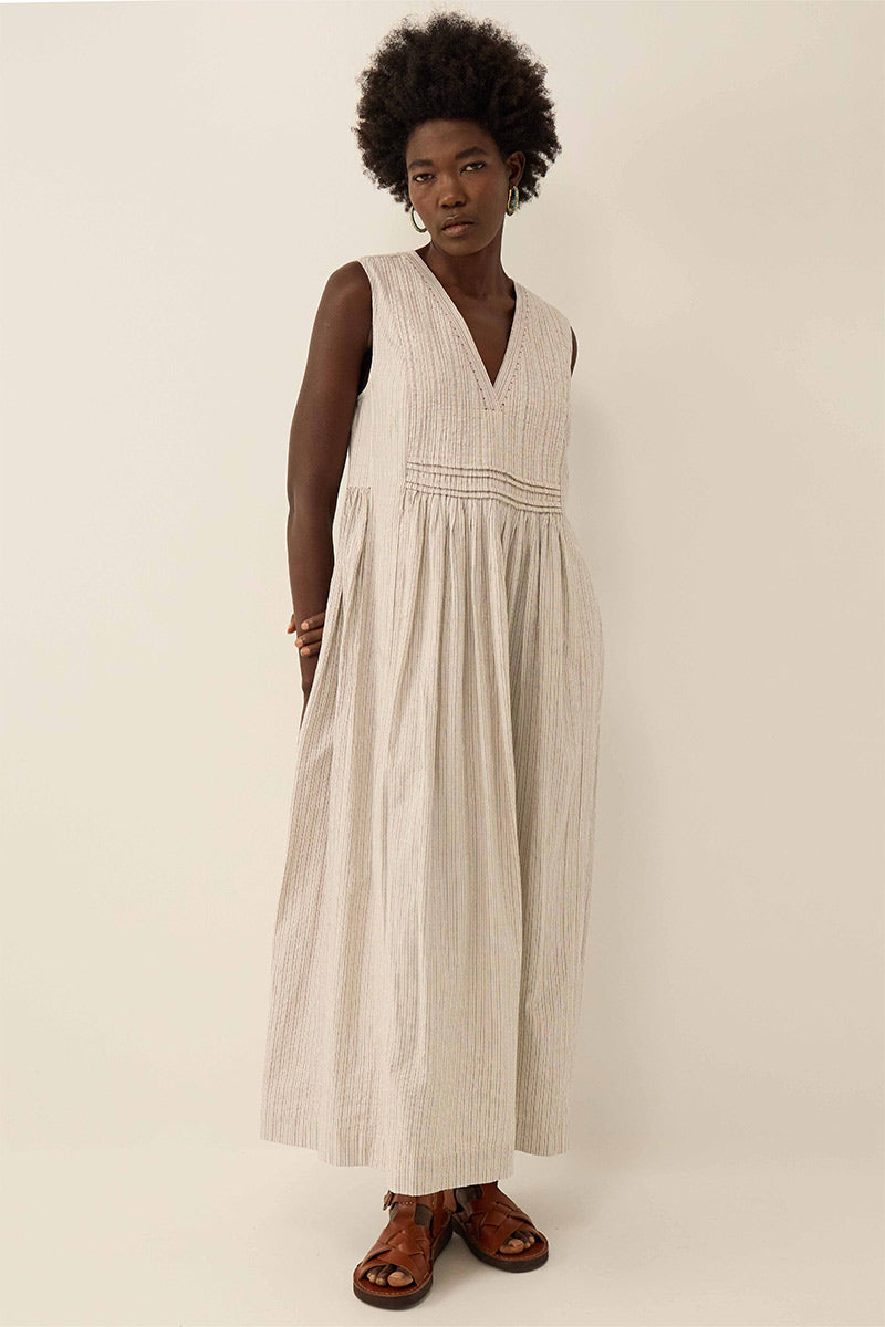 Zoe Yarn-dyed Textured Cotton Dress
