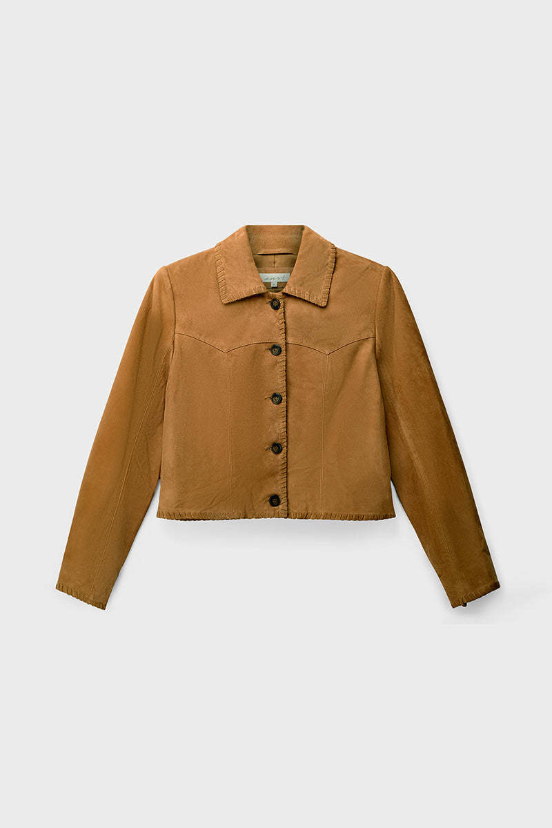 Zohra Suede Tan Jacket