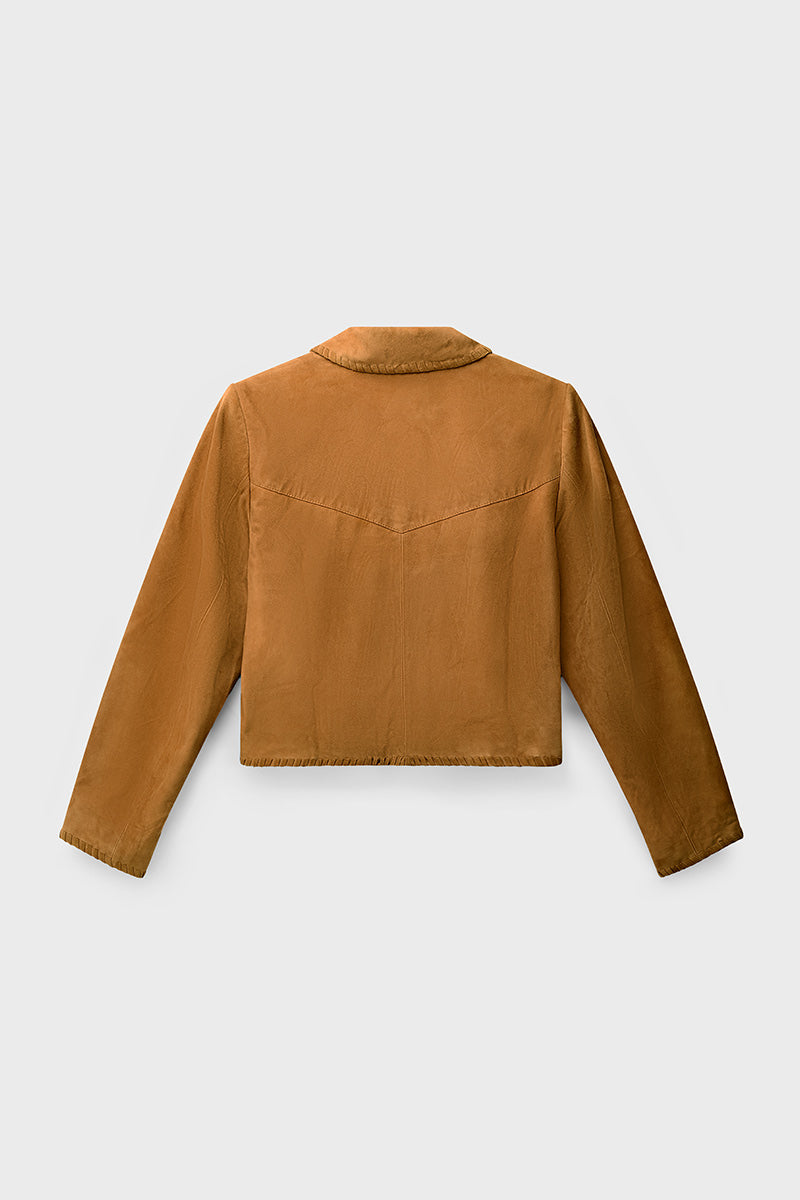 Zohra Suede Tan Jacket