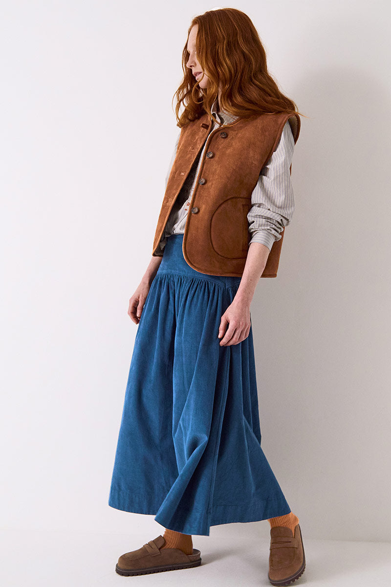 Zohra Suede Reversible Vest