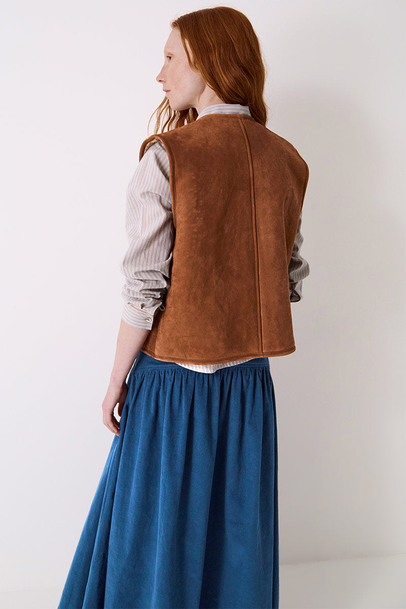 Zohra Suede Reversible Vest
