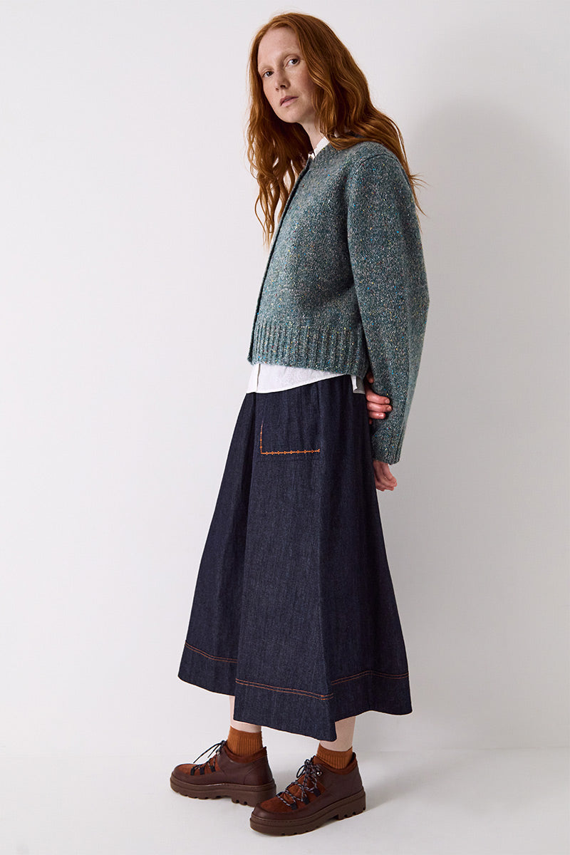 Zoya Donegal Knit Cardigan Teal