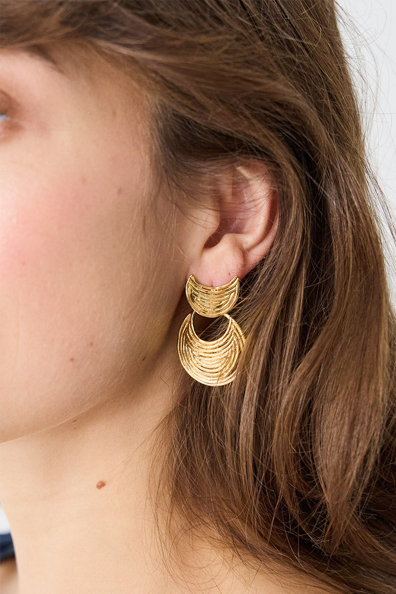 Luna Wave Mini O Earrings