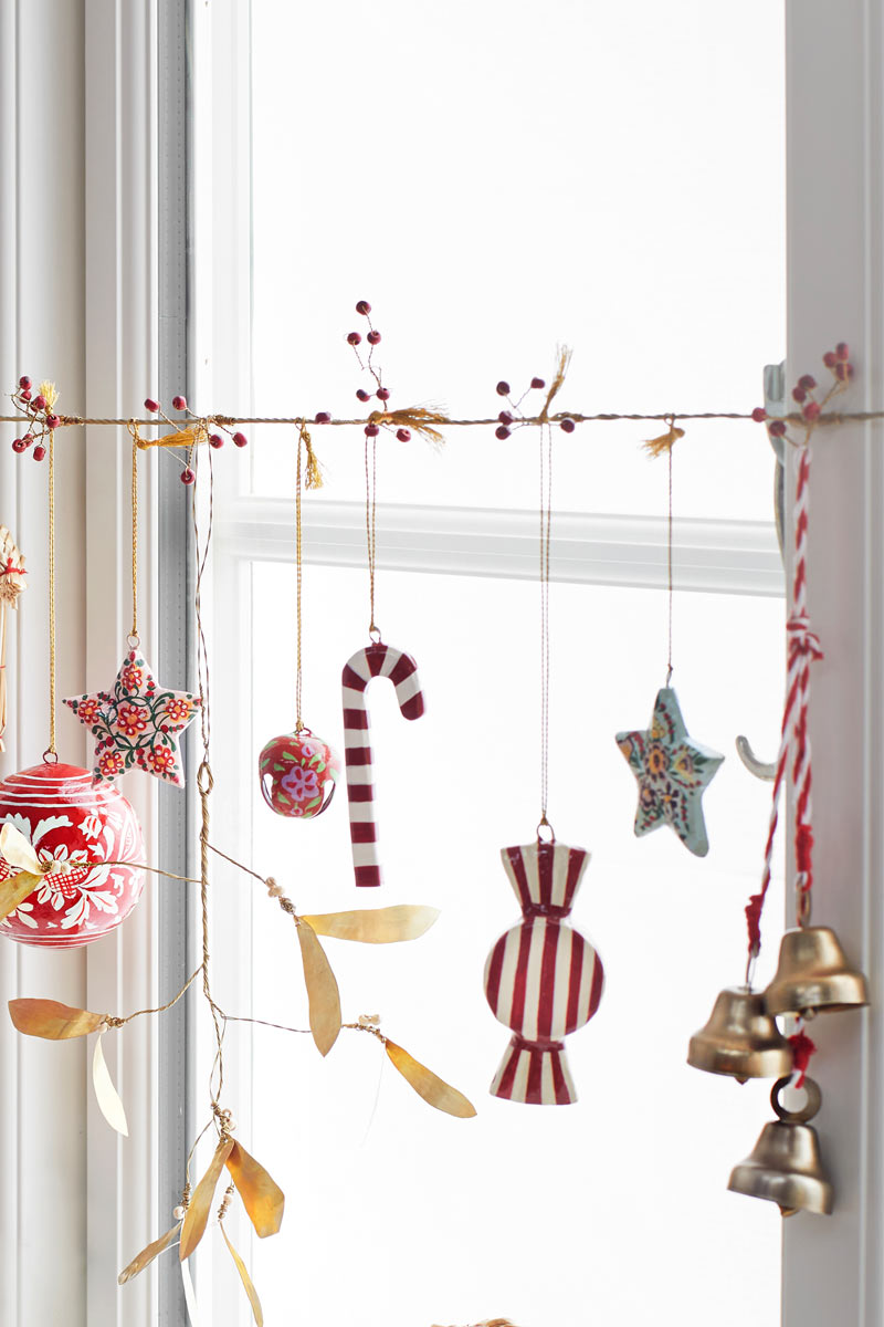 Handmade Paper Mache Candy Christmas Ornaments