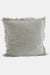 Fringe Edged Grey Velvet Cushion Cover