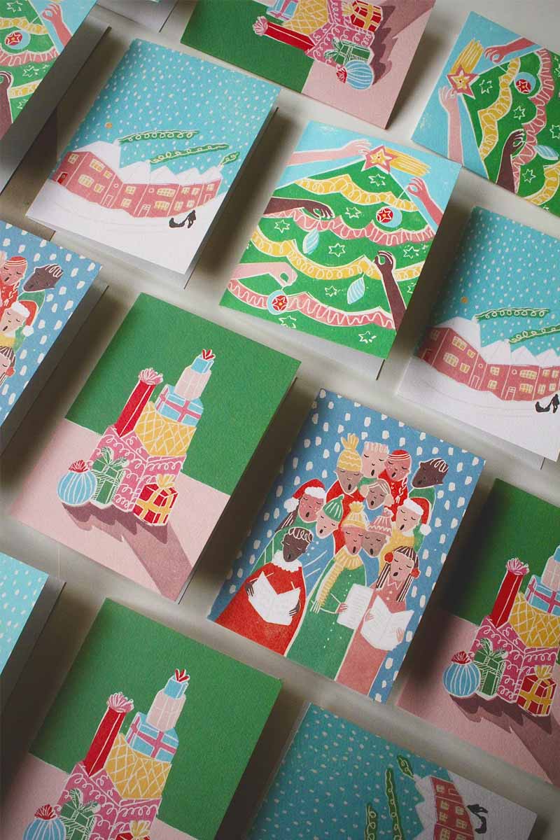 Presents Christmas Card - Illustrated by Luiza Holub