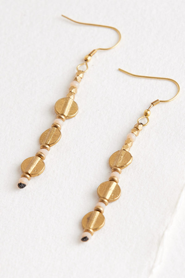 Chandari Gold Brass Coin Earrings