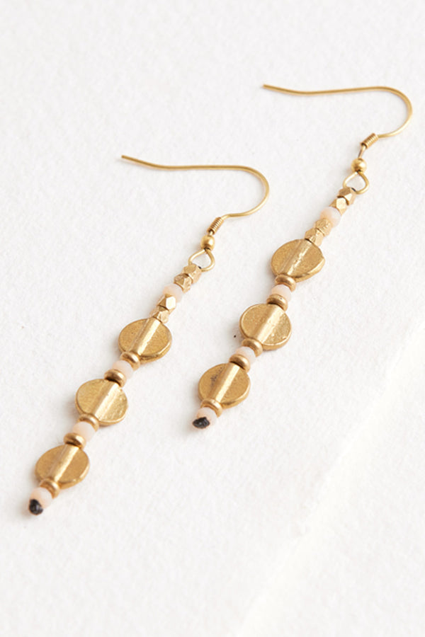 Chandari Gold Brass Coin Earrings
