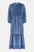 Front Cinzia Denim Cotton Embroidered Dress by East.co.uk