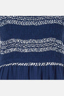 Delphi Navy Cotton Strapless Dress