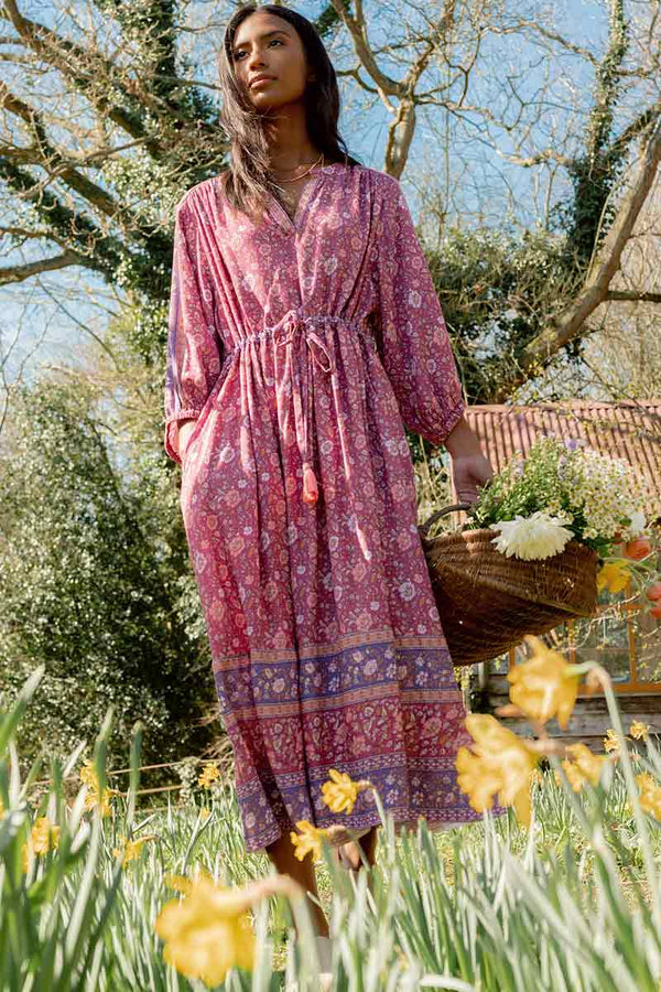Francesca Floral Print EcoVero Midi Dress