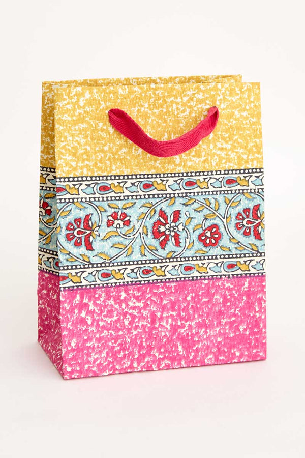 Woodblock Small Paper Gift Bag –