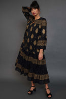 Josie Black & Gold Organic Cotton Dress