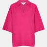 Front of Katlyn Hot Pink Cotton Top by East.co.uk