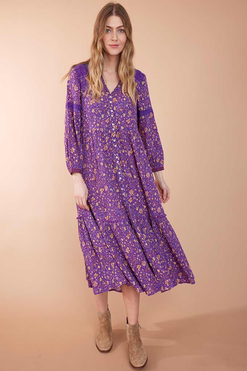 Lana Grape BCI Cotton Dress east.co.uk