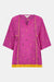 Front of Sahara Magenta BCI Cotton Embroidered Top by East