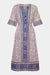 Front shot of Viola Woodblock BCI Cotton Dress by east.co.uk