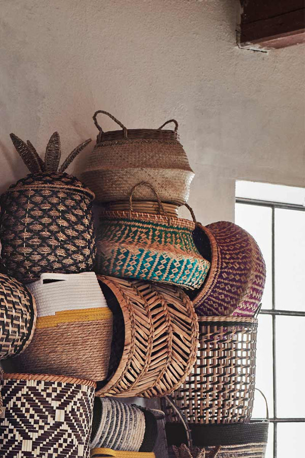Berry Seagrass Decorative Basket