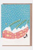 Snowy Street Christmas Card - Illustrated by Luiza Holub